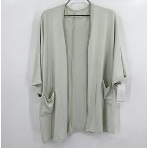 Softies 28" Dream Jersey Kimono Cardigan Short Sleeve in Sage size S/M NWT